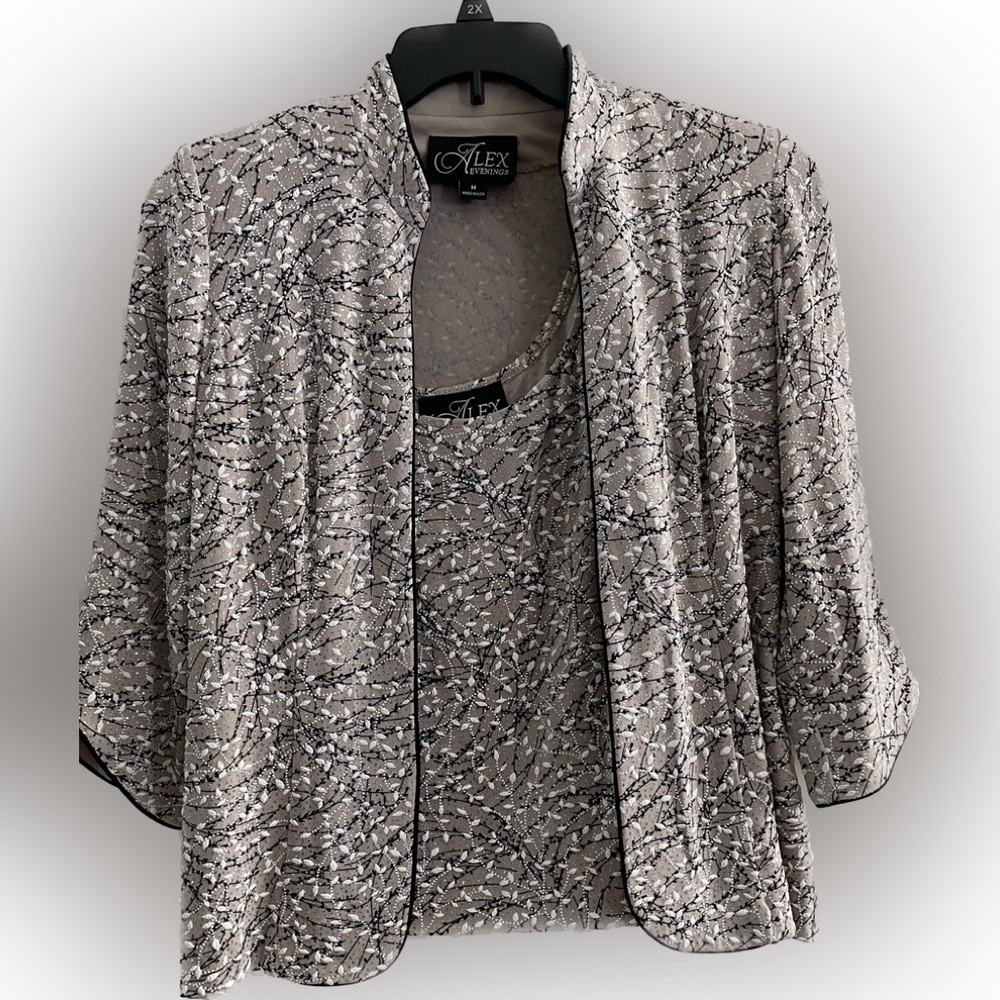 Alex Evenings - DRESSY 2 PIECE JACKET AND TANK - Size Medium